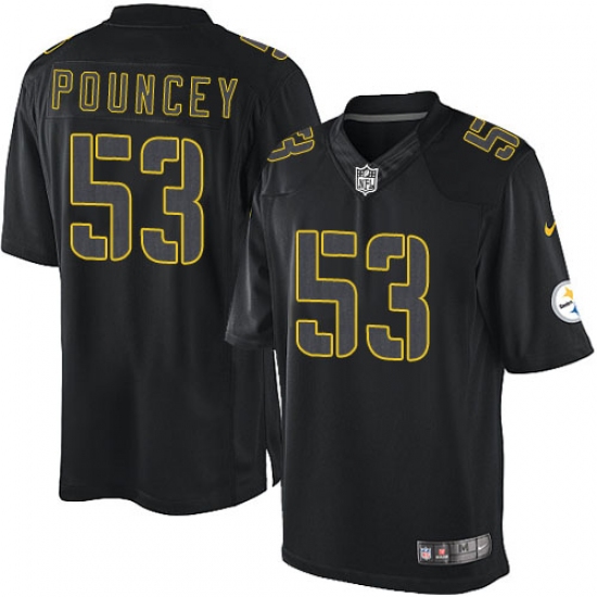 Men's Nike Pittsburgh Steelers #53 Maurkice Pouncey Limited Black Impact NFL Jersey - Ujersey