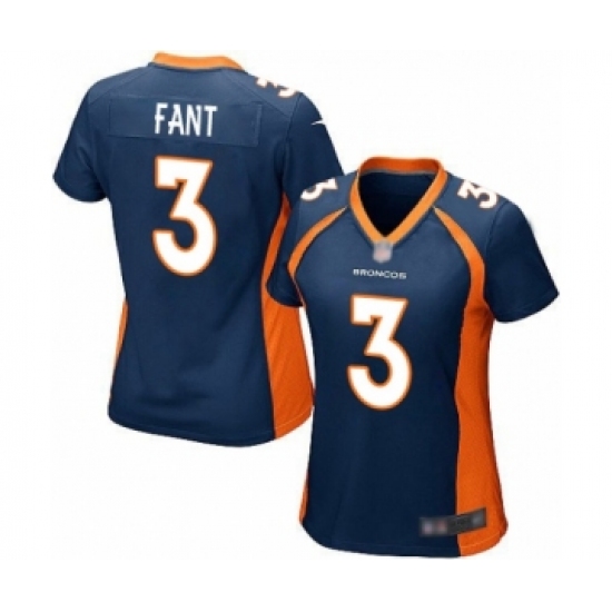 Women's Denver Broncos #3 Drew Lock Game Navy Blue Alternate Football Jersey - Ujersey