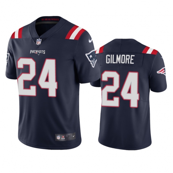 Nike New England Patriots #24 Stephon Gilmore Men's Navy 2020 Vapor Limited Jersey - Ujersey
