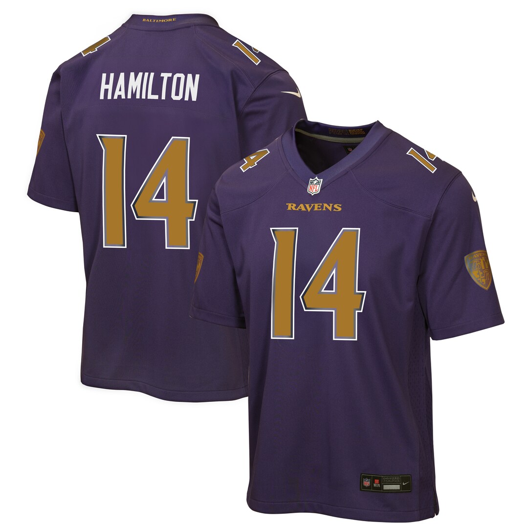 Youth Baltimore Ravens Kyle Hamilton Nike Purple Alternate 2 Game Jersey - U-jersey