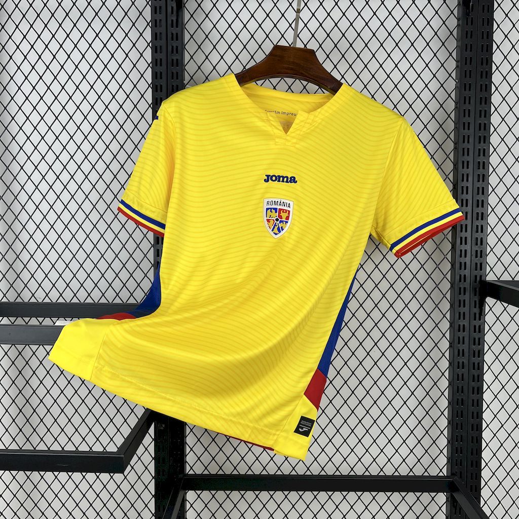 Romania Soccer Jersey Home Custom Shirt 2025/26 - ujerseystore
