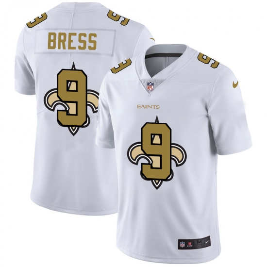 Men's New Orleans Saints #9 Drew Brees White Nike White Shadow Edition Limited Jersey - Ujersey