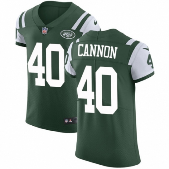 Men's Nike New York Jets #40 Trenton Cannon Green Team Color Vapor Untouchable Elite Player NFL Jersey - Ujersey