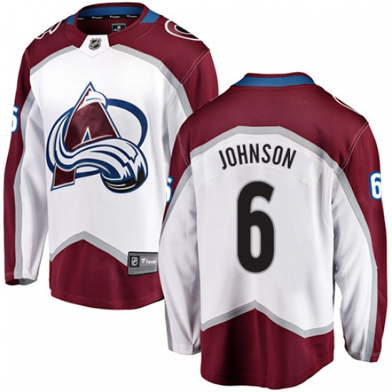 Youth Colorado Avalanche #6 Erik Johnson Fanatics Branded White Away Breakaway NHL Jersey - Ujersey