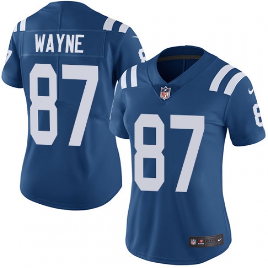 Women's Nike Indianapolis Colts #87 Reggie Wayne Royal Blue Team Color Vapor Untouchable Limited Player NFL Jersey - Ujersey