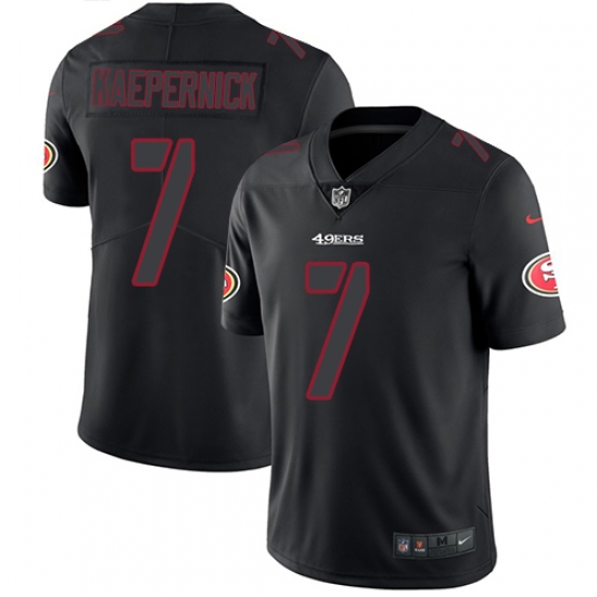 Men's Nike San Francisco 49ers #7 Colin Kaepernick Limited Black Rush Impact NFL Jersey - Ujersey
