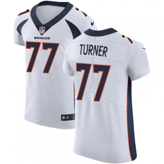 Men's Nike Denver Broncos #77 Billy Turner White Vapor Untouchable Elite Player NFL Jersey - Ujersey