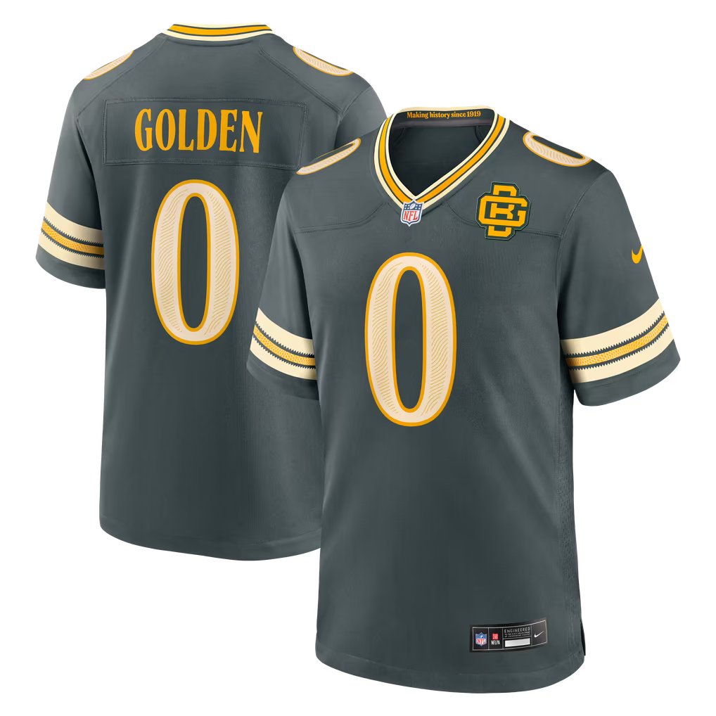 Men's Green Bay Packers Matthew Golden Nike Green 2026 Rivalries Collection Game Jersey - SUjersey01