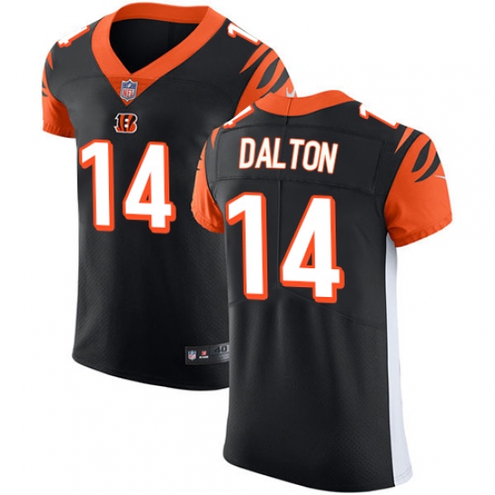 Men's Nike Cincinnati Bengals #14 Andy Dalton Black Team Color Vapor Untouchable Elite Player NFL Jersey - Ujersey