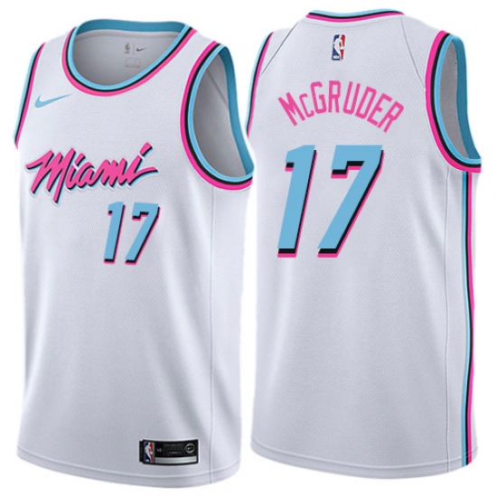 Youth Nike Miami Heat #17 Rodney McGruder Swingman White NBA Jersey - City Edition - Ujersey