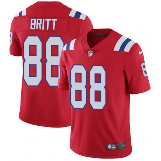 Men's Nike New England Patriots #88 Kenny Britt Red Alternate Vapor Untouchable Limited Player NFL Jersey - Ujersey