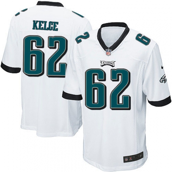 Men's Nike Philadelphia Eagles #62 Jason Kelce Game White NFL Jersey - Ujersey