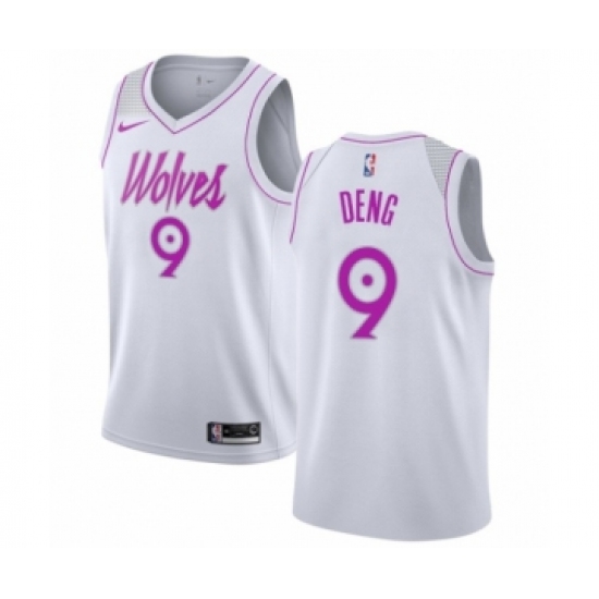 Men's Nike Minnesota Timberwolves #9 Luol Deng White Swingman Jersey - Earned Edition - Ujersey