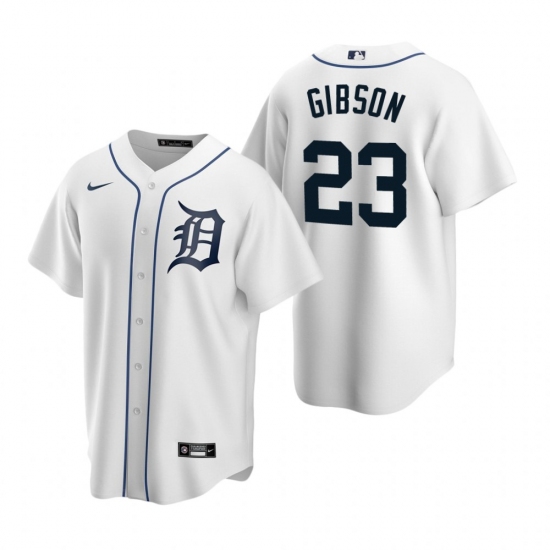 Men's Nike Detroit Tigers #23 Kirk Gibson White Home Stitched Baseball Jersey - Ujersey