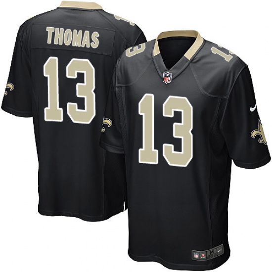 Men's Nike New Orleans Saints #13 Michael Thomas Game Black Team Color NFL Jersey - Ujersey