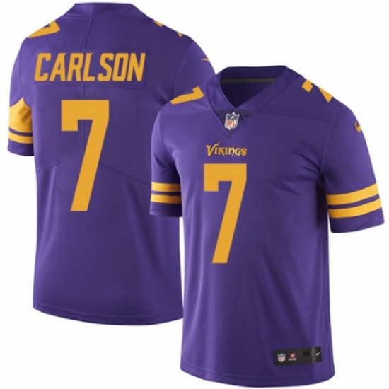 Youth Nike Minnesota Vikings #7 Daniel Carlson Limited Purple Rush Vapor Untouchable NFL Jersey - Ujersey