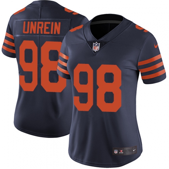 Women's Nike Chicago Bears #98 Mitch Unrein Navy Blue Alternate Vapor Untouchable Limited Player NFL Jersey - Ujersey