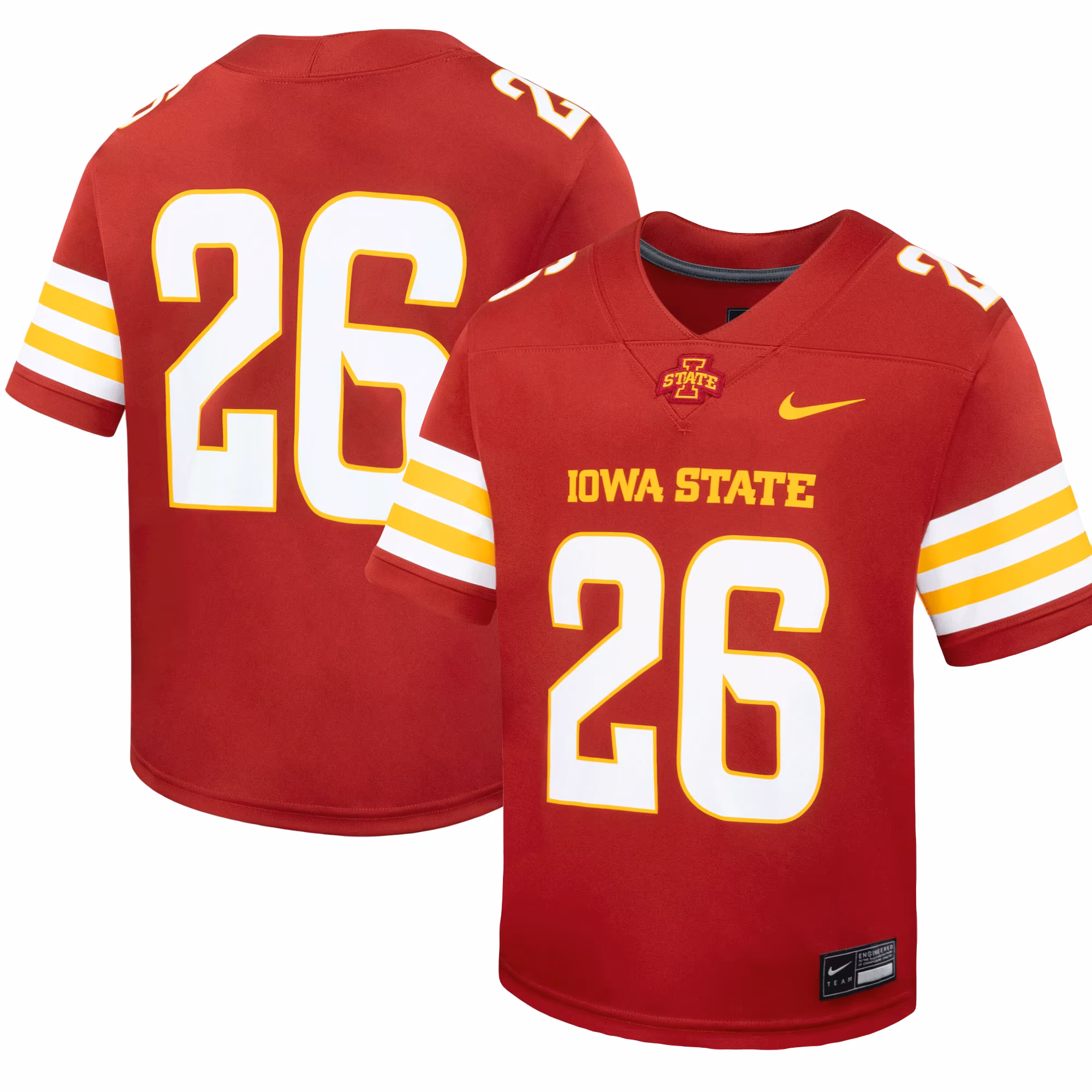 Youth Nike Cardinal Iowa State Cyclones Replica Football Jersey - Ujersey