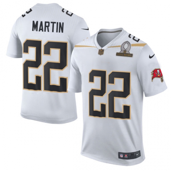 Men's Nike Tampa Bay Buccaneers #22 Doug Martin Elite White Team Rice 2016 Pro Bowl NFL Jersey - Ujersey
