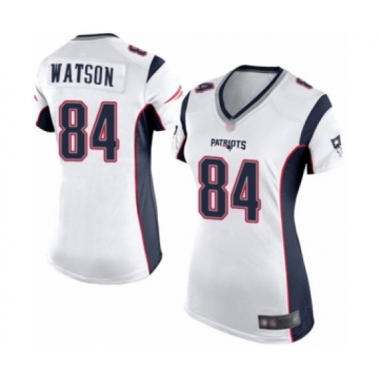 Women's New England Patriots #84 Benjamin Watson Game White Football Jersey - Ujersey