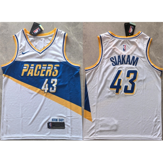 Men's Indiana Pacers #43 Pascal Siakam White 2025-26 City Edition Stitched Basketball Jersey - Ujersey