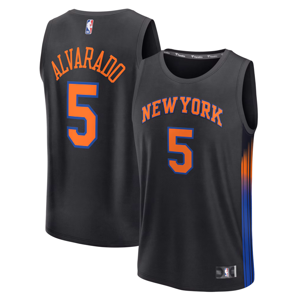 Men's New York Knicks Jose Alvarado Fanatics Black Fast Break Replica Jersey - Statement Edition - Ujersey NHL