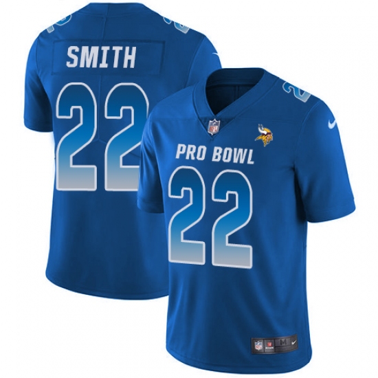 Youth Nike Minnesota Vikings #22 Harrison Smith Limited Royal Blue 2018 Pro Bowl NFL Jersey - Ujersey