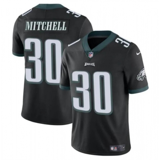 Men's Philadelphia Eagles #30 Quinyon Mitchell Black 2024 Draft Vapor Untouchable Limited Football Stitched Jersey - Ujersey