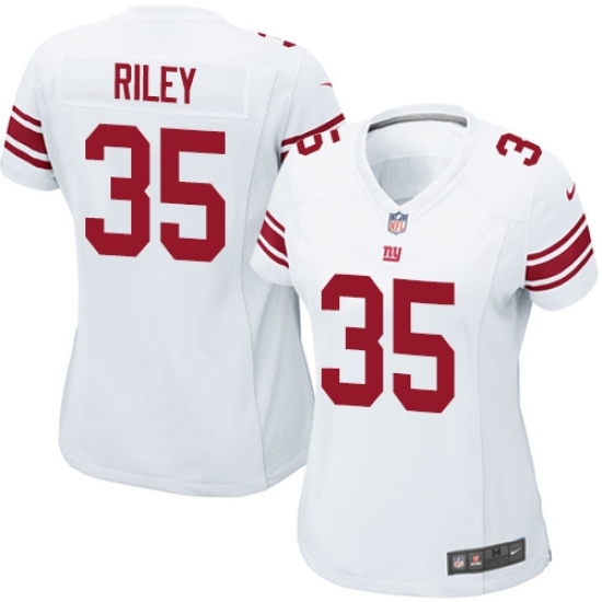 Women's Nike New York Giants #35 Curtis Riley Game White NFL Jersey - Ujersey