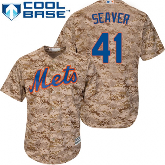Men's Majestic New York Mets #41 Tom Seaver Authentic Camo Alternate Cool Base MLB Jersey - Ujersey