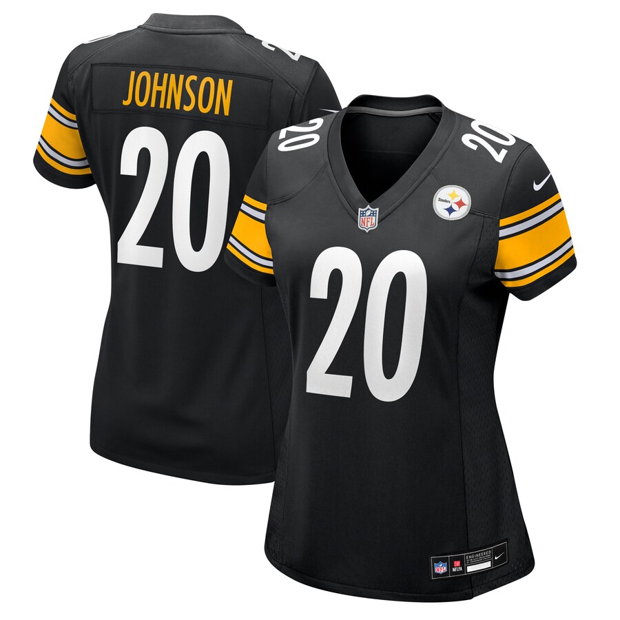 Women's Pittsburgh Steelers Kaleb Johnson Nike Black Team Game Jersey - Ujersey