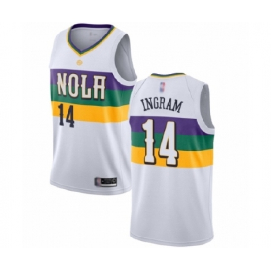 Youth New Orleans Pelicans #14 Brandon Ingram Swingman White Basketball Jersey - City Edition - Ujersey