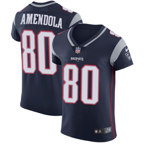 Men's Nike New England Patriots #80 Danny Amendola Navy Blue Team Color Vapor Untouchable Elite Player NFL Jersey - Ujersey
