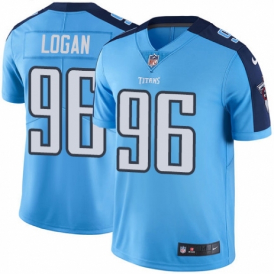Men's Nike Tennessee Titans #96 Bennie Logan Limited Light Blue Rush Vapor Untouchable NFL Jersey - Ujersey