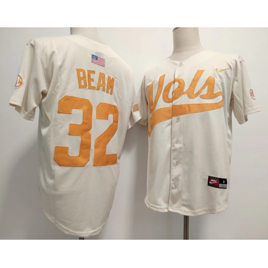 Men's Tennessee Volunteers #32 Drew Beam White Stitched Jersey - Ujersey