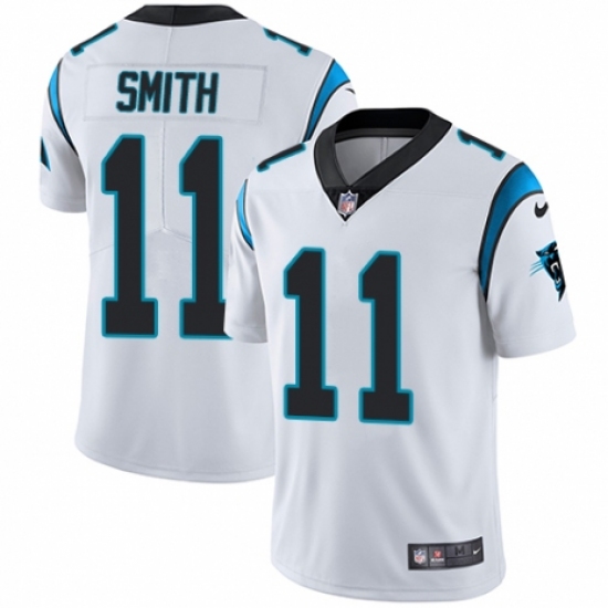 Youth Nike Carolina Panthers #11 Torrey Smith White Vapor Untouchable Limited Player NFL Jersey - Ujersey