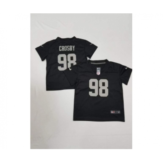 Toddler Las Vegas Raiders #98 Maxx Crosby Limited Black Vapor Jersey - Ujersey