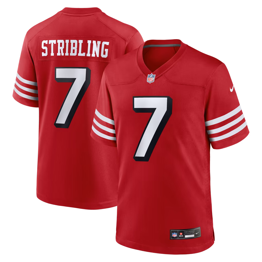 Men's San Francisco 49ers De'Zhaun Stribling Nike Scarlet Alternate Game Jersey - Ujersey