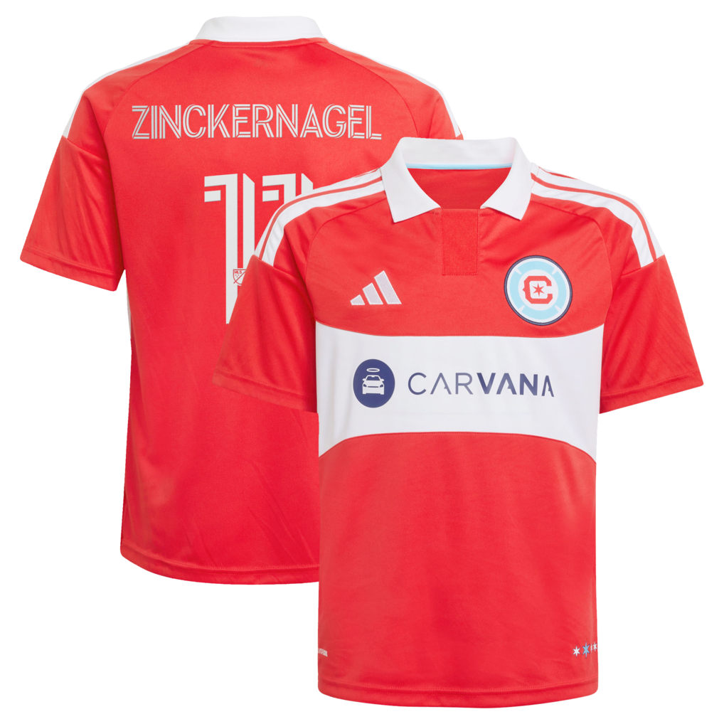 Youth Chicago Fire Philip Zinckernagel adidas Red 2026 Forever Red Replica Jersey - Ujersey
