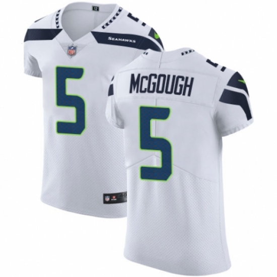 Men's Nike Seattle Seahawks #5 Alex McGough White Vapor Untouchable Elite Player NFL Jersey - Ujersey