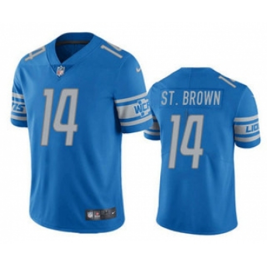 Men's Detroit Lions #14 Amon Ra St Brown Blue Vapor Untouchable Limited Stitched Jersey - Ujersey