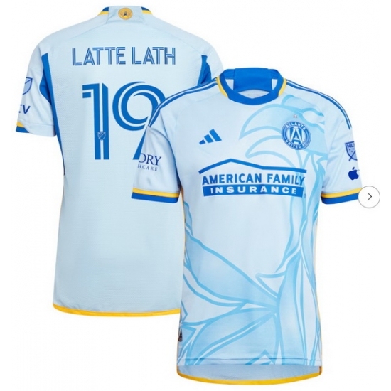 Men's Atlanta United FC Emmanuel Latte Lath adidas Light Blue 2024 The Resurgens Kit Authentic Player Jersey - Ujersey