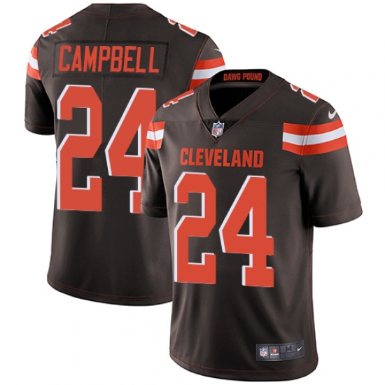 Men's Nike Cleveland Browns #24 Ibraheim Campbell Brown Team Color Vapor Untouchable Limited Player NFL Jersey - Ujersey