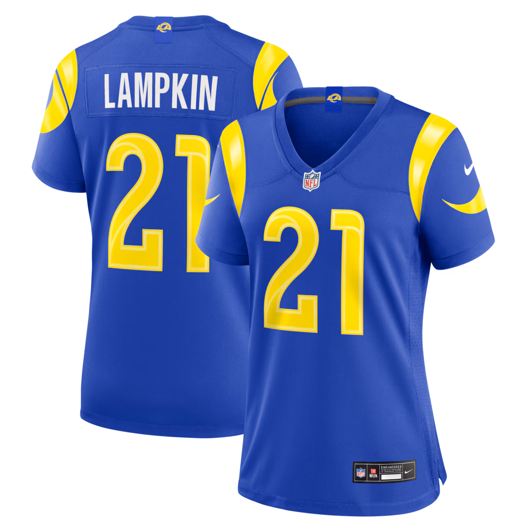 Women's Los Angeles Rams Cam Lampkin Nike Royal Team Game Jersey - Ujersey