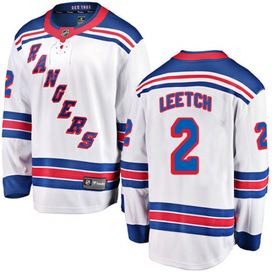 Youth New York Rangers #2 Brian Leetch Fanatics Branded White Away Breakaway NHL Jersey - Ujersey