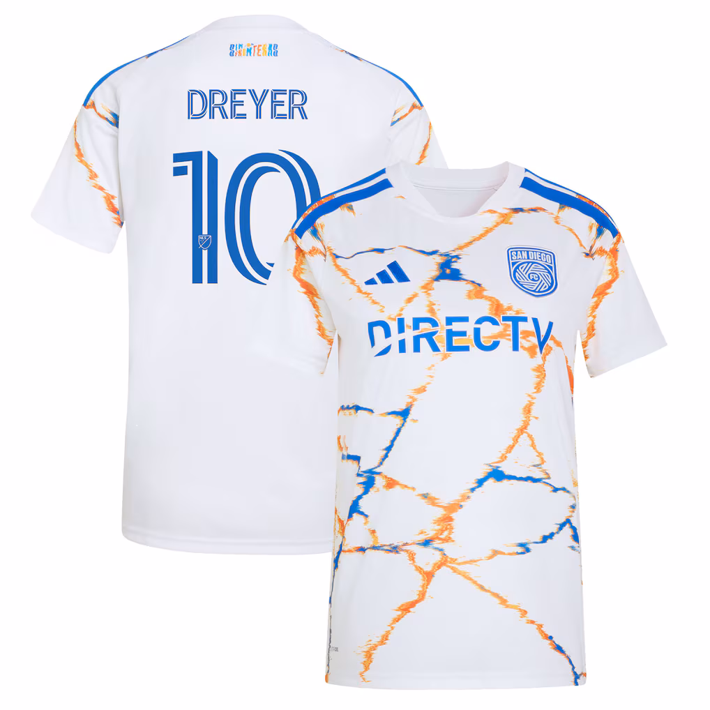 Women's San Diego FC Anders Dreyer adidas White 2026 Celebration of Unprecedented Unity Kit Replica Jersey