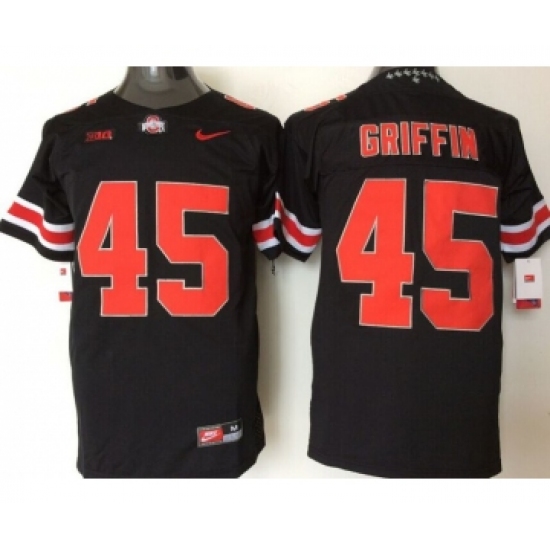 Ohio State Buckeyes 45 Archie Griffin Black College Football Jersey - Ujersey