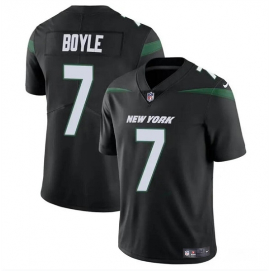 Men's New York Jets #7 Tim Boyle Black Vapor Untouchable Limited Stitched Jersey - Ujersey