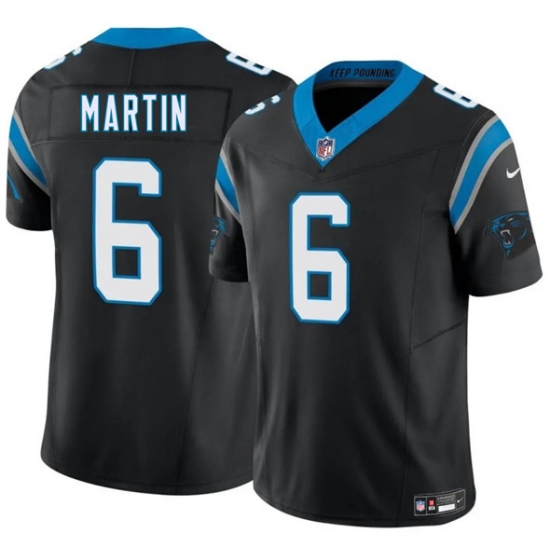 Men's Carolina Panthers #6 Sam Martin Black 2025 F.U.S.E. Vapor Limited Football Stitched Jersey - Ujersey