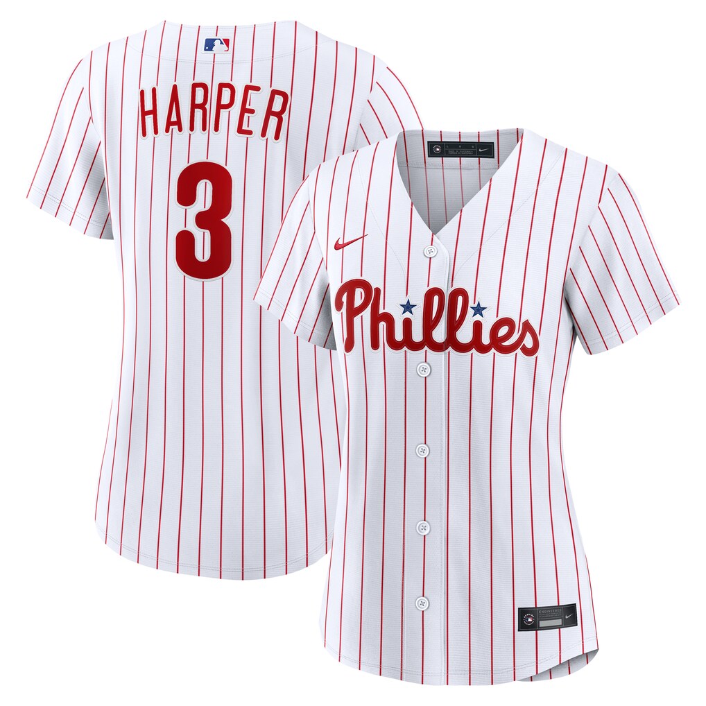 Women's Philadelphia Phillies Bryce Harper Nike White Home Replica Jersey